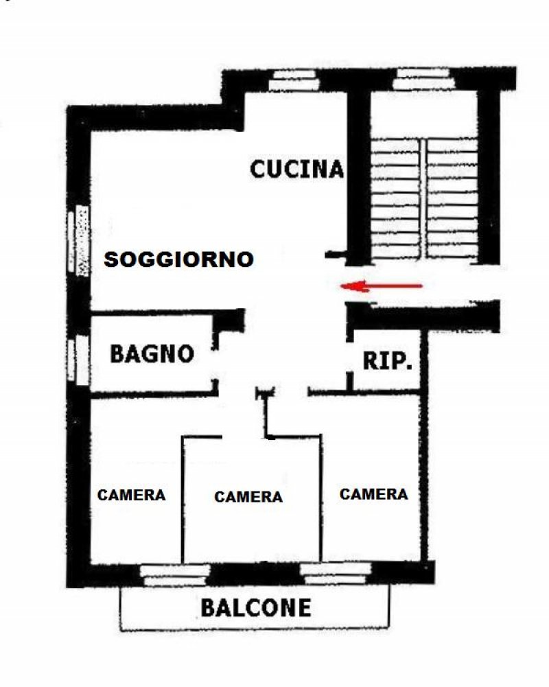 Appartamento in palazzo a Roma in Vendita