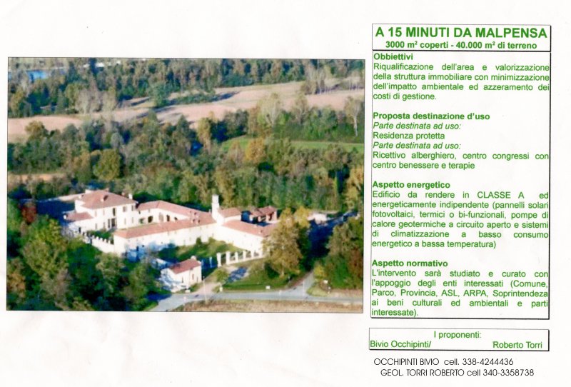 Proposta di riqualificazione Villa Fortuna a Novara in Vendita