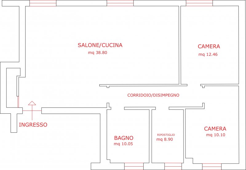 Appartamento centro Rimini a Rimini in Vendita