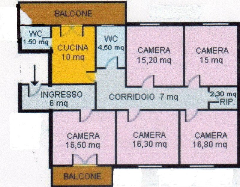 Palermo zona stazione appartamento a Palermo in Vendita