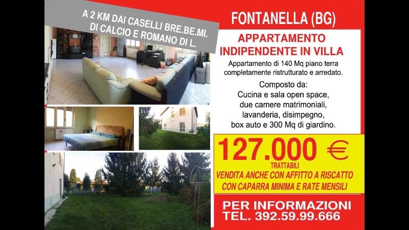 Fontanella appartamento in villa a Bergamo in Vendita