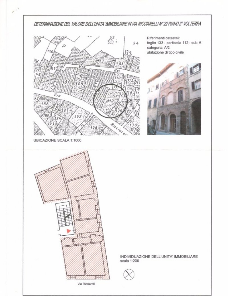 Volterra appartamento centro ZTL a Pisa in Vendita