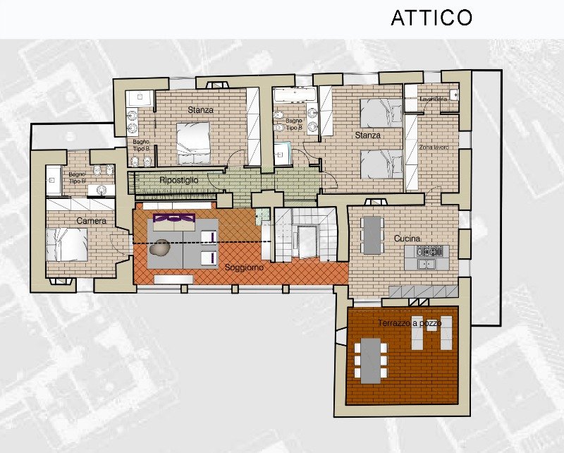 Ambivere appartamento attico a Bergamo in Vendita