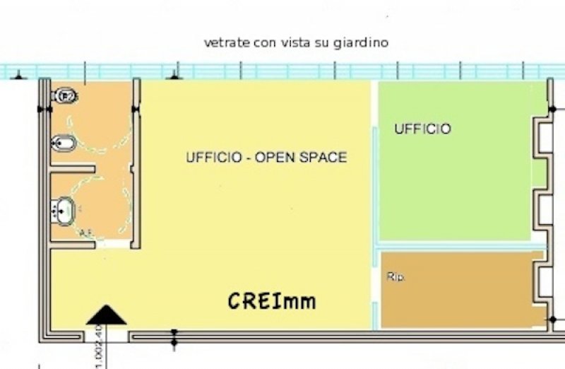 Crema in centro direzionale ufficio a Cremona in Affitto
