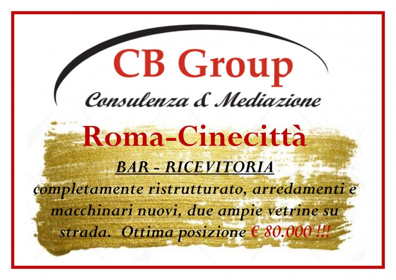 Roma Cinecitt attivit di bar ricevitoria a Roma in Vendita