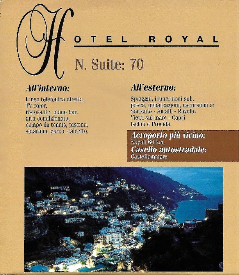 Positano suite in albergo 5 stelle con piscina a Salerno in Vendita