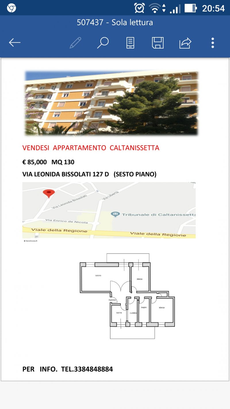 In Caltanissetta appartamento a Caltanissetta in Vendita