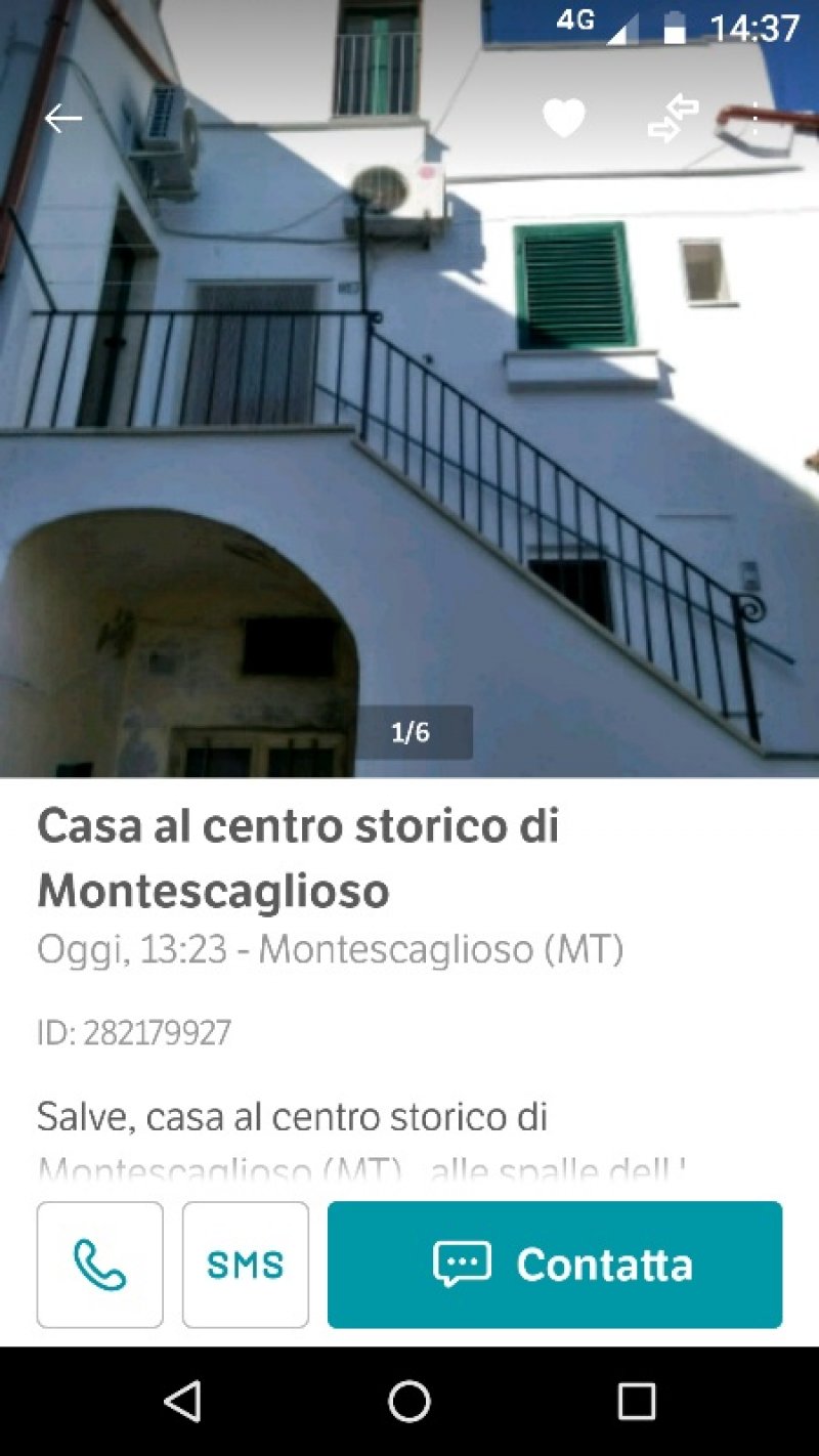 Casa al centro storico di Montescaglioso a Matera in Vendita