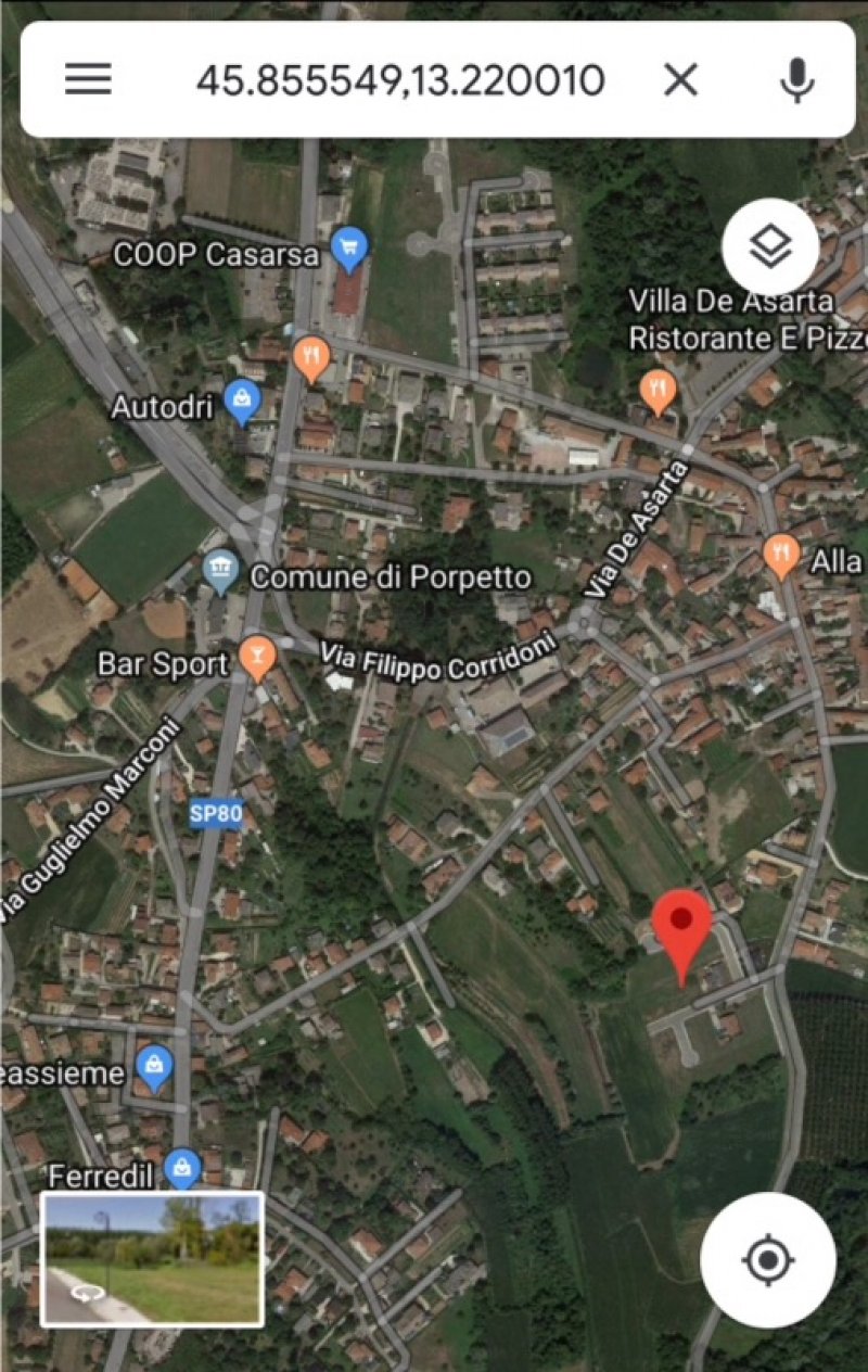 Porpetto in zona urbanizzata terreno edificabile a Udine in Vendita