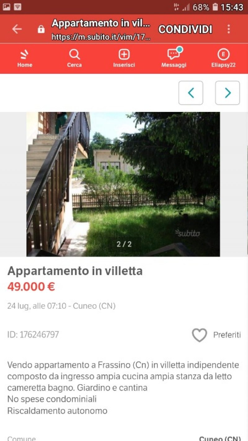 Frassino appartamento in villetta a Cuneo in Vendita