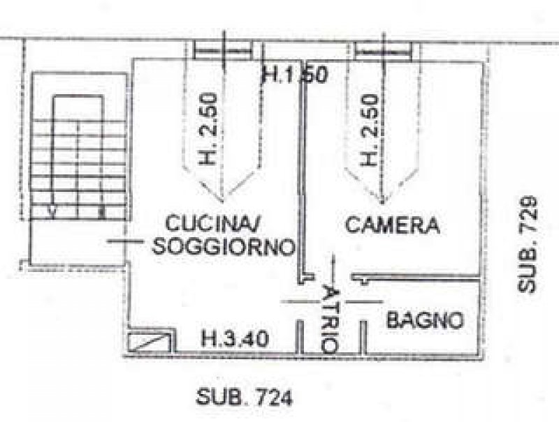 Castro bilocale mansardato in palazzina storica a Bergamo in Affitto