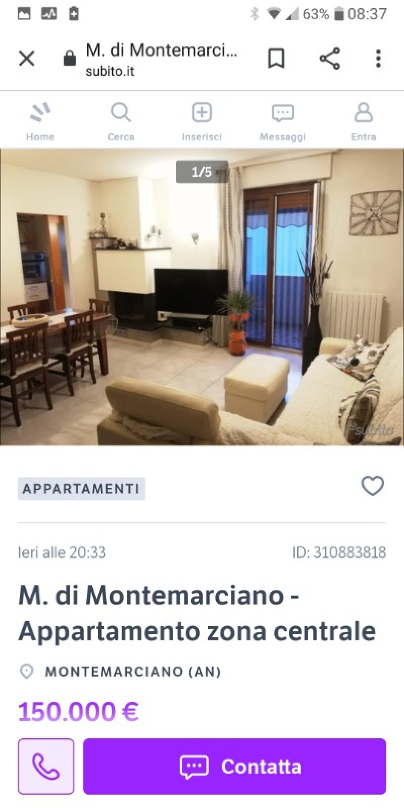 Montemarciano appartamento con vasca idromassaggio a Ancona in Vendita