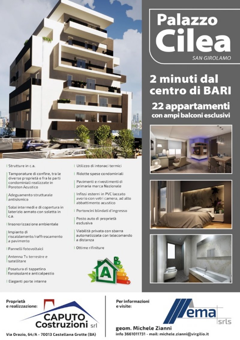 Bari zona San Girolamo appartamenti a Bari in Vendita