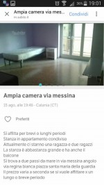 Annuncio affitto Una stanza a Catania